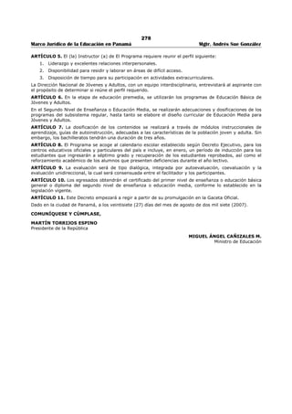 Libro marco juridico de panamà