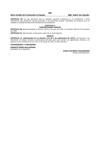 Libro marco juridico de panamà