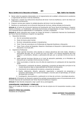 Libro marco juridico de panamà