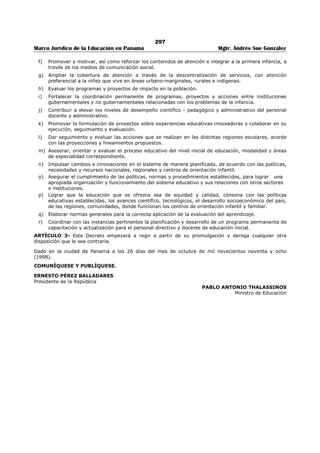 Libro marco juridico de panamà