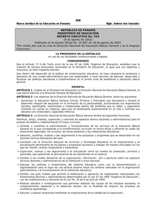 Libro marco juridico de panamà