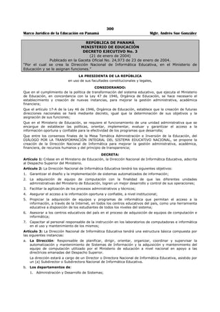 Libro marco juridico de panamà