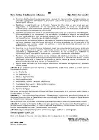 Libro marco juridico de panamà