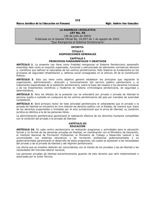 Libro marco juridico de panamà