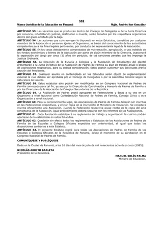 Libro marco juridico de panamà