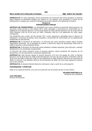 Libro marco juridico de panamà