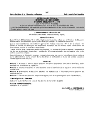 Libro marco juridico de panamà