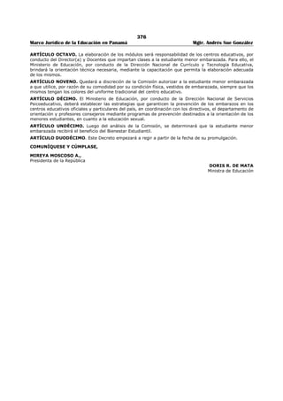 Libro marco juridico de panamà