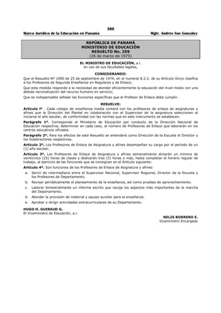 Libro marco juridico de panamà