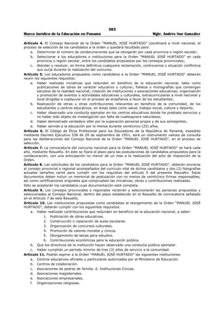 Libro marco juridico de panamà