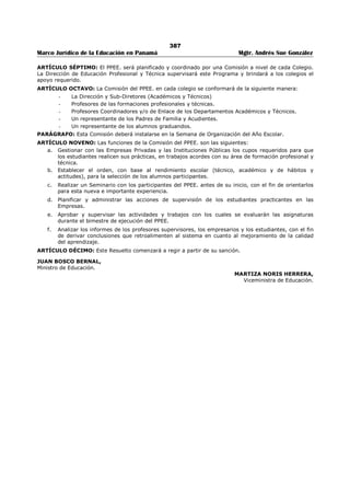 Libro marco juridico de panamà