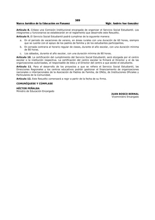 Libro marco juridico de panamà