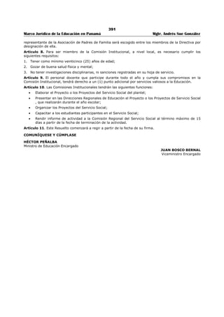 Libro marco juridico de panamà