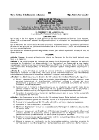 Libro marco juridico de panamà