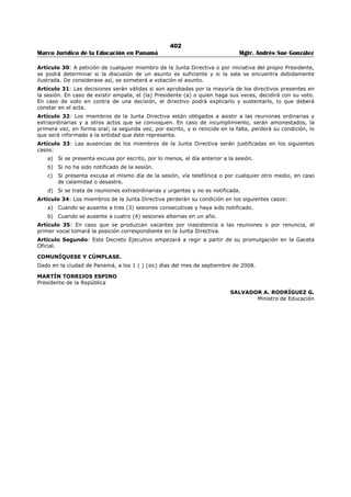 Libro marco juridico de panamà