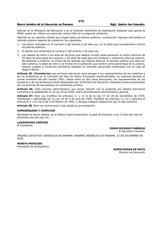 Libro marco juridico de panamà