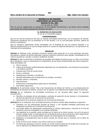 Libro marco juridico de panamà