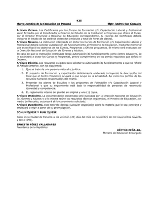 Libro marco juridico de panamà