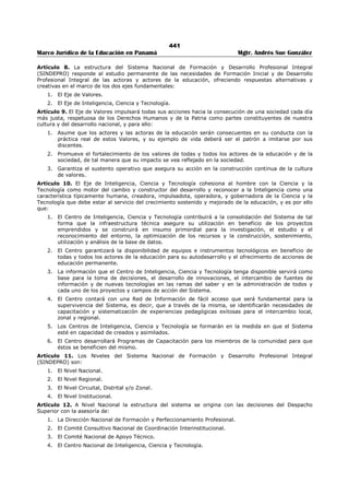 Libro marco juridico de panamà