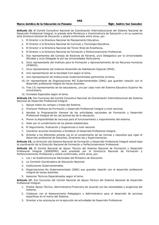 Libro marco juridico de panamà