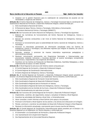 Libro marco juridico de panamà