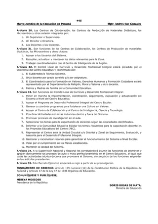 Libro marco juridico de panamà