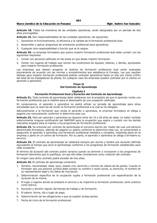 Libro marco juridico de panamà