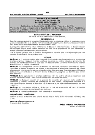 Libro marco juridico de panamà