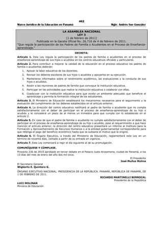 Libro marco juridico de panamà