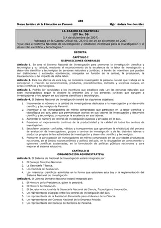 Libro marco juridico de panamà