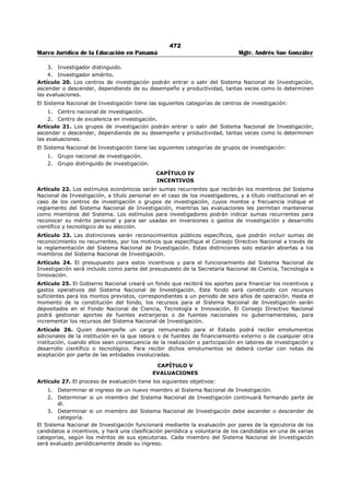 Libro marco juridico de panamà