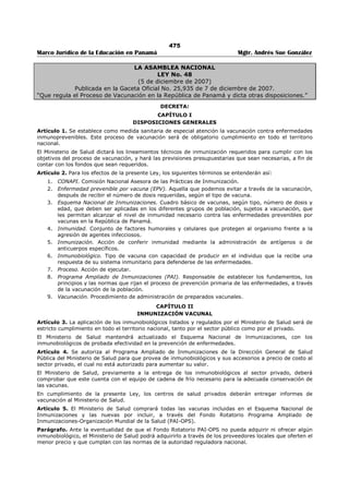 Libro marco juridico de panamà