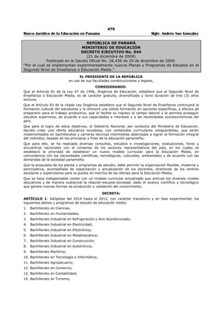 Libro marco juridico de panamà