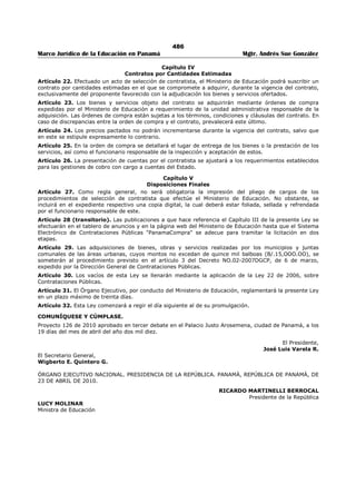 Libro marco juridico de panamà