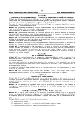 Libro marco juridico de panamà