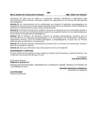 Libro marco juridico de panamà