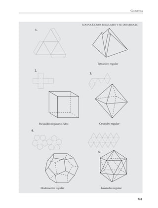 GEOMETRÍA



                              Según puede verse en la tabla, el número total de cuadritos de lados 1 × 1, 2 × 2, 3 ×
                              3, ..., que pueden formarse en una cuadrícula de lados n × n está dado por la suma:

                                                                  1 + 4 + 9 + ... + n2

                              Aunque desde un punto de vista estricto, la fórmula anterior todavía no está
                              demostrada, la búsqueda de regularidades a partir del análisis de casos particulares
                              es algo necesario para aprender a conjeturar resultados. Esta búsqueda no debe
                              hacerse a ciegas, sino en forma organizada. Por ejemplo, en el problema anterior, el
                              uso de una tabla para sistematizar los resultados del análisis permitió reconocer un
                              patrón y avanzar una respuesta.

                              Con frecuencia se encuentra que al representar en tablas o en forma geométrica un
                              problema originalmente planteado en la aritmética o el álgebra, se reconocen
                              patrones de comportamiento que permiten entenderlo o resolverlo mejor.

                              Por ejemplo, si se suman los números impares a partir de 1, se obtiene:


                                                          1 + 3 = 4 = 22

                                                          1 + 3 + 5 = 9 = 32

                                                          1 + 3 + 5 + 7 = 16 = 42

                                                          1 + 3 + 5 + 7 + 9 = 25 = 52

                              Es decir, al sumar los impares se obtienen los cuadrados, pero no es claro si se trata
                              de una casualidad o si es algo que ocurrirá siempre. Esta duda desaparece cuando
                              la situación se representa geométricamente como sigue:




                          2                                   2                                                     2
                  1+3=2                            1+3+5=3                                              1+3+5+7=4



                                                                                                                         259



M/SEC/P-179-270.PM6.5            259                                                6/20/01, 11:14 AM
 