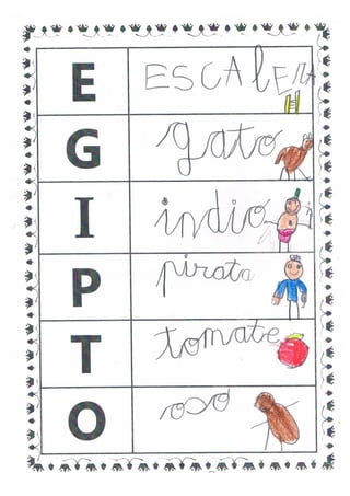 Libro del proyecto sobre el Antiguo Egipto