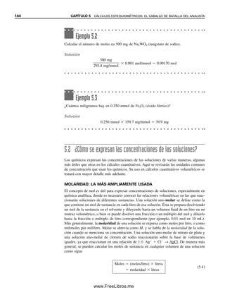 Office of Solid Waste: www.epa.gov/osw
US-EPA, Region 4, Science and Ecosystem Support Division:
www.epa.gov/region4/sesd
American Association for Clinical Chemistry (AACC): www.aacc.org
American Association of Cereal Chemistry (AACC): www.scisoc.org/aacc
American Oil Chemists Society (AOCS): www.aocs.org
The Society of Quality Assurance (SQA): www.sqa.org
American Society for Testing and Materials (ASTM): www.astm.org
Association of Official Analytical Chemists International (AOAC International):
www.aoac.org
National Institute of Standards and Technology (NIST): www.nist.gov
PRÁCTICA DE LOS PROCEDIMIENTOS
DE BUENA PRÁCTICA DE LABORATORIO
El experimento 39 proporciona la práctica de validación de métodos y control de calidad,
y el experimento 40 es un ejercicio de prueba de competencia. Son experimentos para
efectuarlos en clase por equipo. Se recomienda leerlos, aunque no sean parte de los ejer-
cicios de laboratorio asignados.
Objetivos de aprendizaje
Preguntas
ALGUNOS DE LOS PUNTOS CLAVE QUE SE APRENDIERON
EN ESTE CAPÍTULO
● Buena práctica de laboratorio: ¿Qué es? ¿Cómo se aplica?, p. 125
● Cómo validar un método: selectividad, linealidad, exactitud, precisión, sensibilidad,
intervalo, LOD, LOQ, consistencia, p. 126
● Certeza de calidad: gráficas de control, documentación, pruebas de competencia, p.
133
● Registros electrónicos, p. 135.
● Organizaciones oficiales que proporcionan información de GLP, p. 136
BUENAS PRÁCTICAS DE LABORATORIO (GLP)
1. ¿Qué son las buenas prácticas de laboratorio?
2. ¿Cuáles son los elementos comunes en la práctica de las GLP?
3. ¿Qué son los SOP (Procedimientos Operativos Estándar)?
4. ¿Cuáles son las características de una unidad de certeza de calidad?
VALIDACIÓN DE MÉTODOS
5. ¿Cuáles son los dos aspectos de un proceso de validación?
6. ¿Cuál es el primer paso en el desarrollo de un método?
7. Distinguir entre una técnica, un método, un procedimiento y un protocolo.
8. ¿Cuáles son las características esenciales de la mayor parte de los procesos de vali-
dación de métodos?
PREGUNTAS 137
04Christian(124-140).indd 137
04Christian(124-140).indd 137 9/12/08 13:45:34
9/12/08 13:45:34
www.FreeLibros.me
 