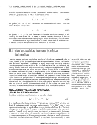 11.2 PROCEDIMIENTO DE BALANCE DE MASAS PARA EQUILIBRIOS MÚLTIPLES 343
Se puede verificar la validez de
las suposiciones.
A partir de (1)
[M⫹
] ⫽
Kps
ᎏ
[A⫺
]
(8)
Según (2)
[A⫺
] ⫽
Ka[HA]
ᎏ
[H⫹
]
(9)
De modo que, dividiendo (8) entre (9):
[M⫹
] ⫽
Kps[H⫹
]
ᎏ
Ka[HA]
⫽ 1.0 ⫻ 10⫺2
[H⫹
]
ᎏ
[HA]
(10)
Según la suposición (1),
[M⫹
] ⬇ [HA]
A partir de la suposición (2),
[H⫹
] ⬇ 0.10 ⫺ [HA] ⬇ 0.10 ⫺ [M⫹
]
[M⫹
] ⫽
(1.0 ⫻ 10⫺2
)(0.10 ⫺ [M⫹
])
ᎏᎏᎏ
[M⫹
]
[M⫹
]2
ᎏᎏ
0.10 ⫺ [M⫹
]
⫽ 1.0 ⫻ 10⫺2
Usando la ecuación cuadrática se obtiene [M] ⫽ 0.027 M.
De modo que en 1 L se disolverán 0.027 mol de MA. Esto se compara con 0.00010
mol en agua. Verificar.
(1) [HA] ⬇ [M⫹
] ⫽ 0.027 M
[A⫺
] ⫽
Kps
ᎏ
[M⫹
]
⫽
1.0 ⫻ 10⫺8
ᎏᎏ
0.027
⫽ 3.7 ⫻ 10⫺7
M
La suposición (1) es aceptable porque [A⫺
] Ⰶ [HA].
(2) [H⫹
] ⬇ 0.10 ⫺ [M⫹
] ⫽ 0.073 M
[OH⫺
] ⫽
Kw
ᎏ
[H⫹
]
⫽
1.0 ⫻ 10⫺14
ᎏᎏ
0.073
⫽ 1.4 ⫻ 10⫺13
La suposición (2) es aceptable porque [OH⫺
] Ⰶ [Cl⫺
] o [HA].
Ejemplo 11.3
Calcular la solubilidad de CaC2O4 en una solución 0.0010 M de ácido clorhídrico, usando
el procedimiento sistemático.
11Christian(339-353).indd 343
11Christian(339-353).indd 343 9/12/08 15:44:20
9/12/08 15:44:20
www.FreeLibros.me
 