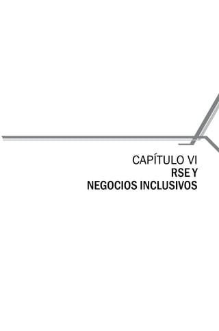 CAPÍTULO VI
RSE Y
NEGOCIOS INCLUSIVOS
 