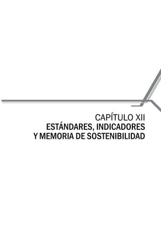 CAPÍTULO XII
ESTÁNDARES, INDICADORES
Y MEMORIA DE SOSTENIBILIDAD
 