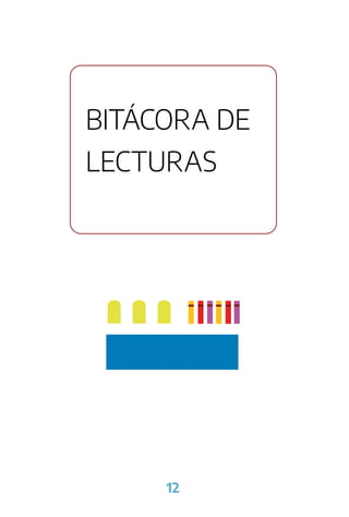 12
BITÁCORA DE
LECTURAS
 