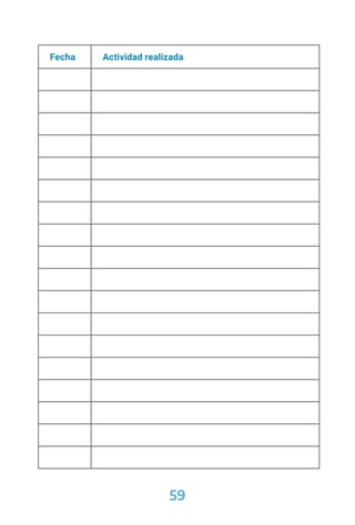 59
Fecha Actividad realizada
 