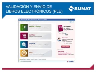 VALIDACIÓN Y ENVÍO DE
LIBROS ELECTRÓNICOS (PLE)
 