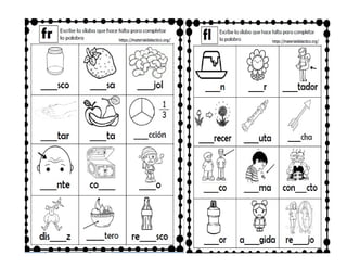 libro silabas palabras oraciones números