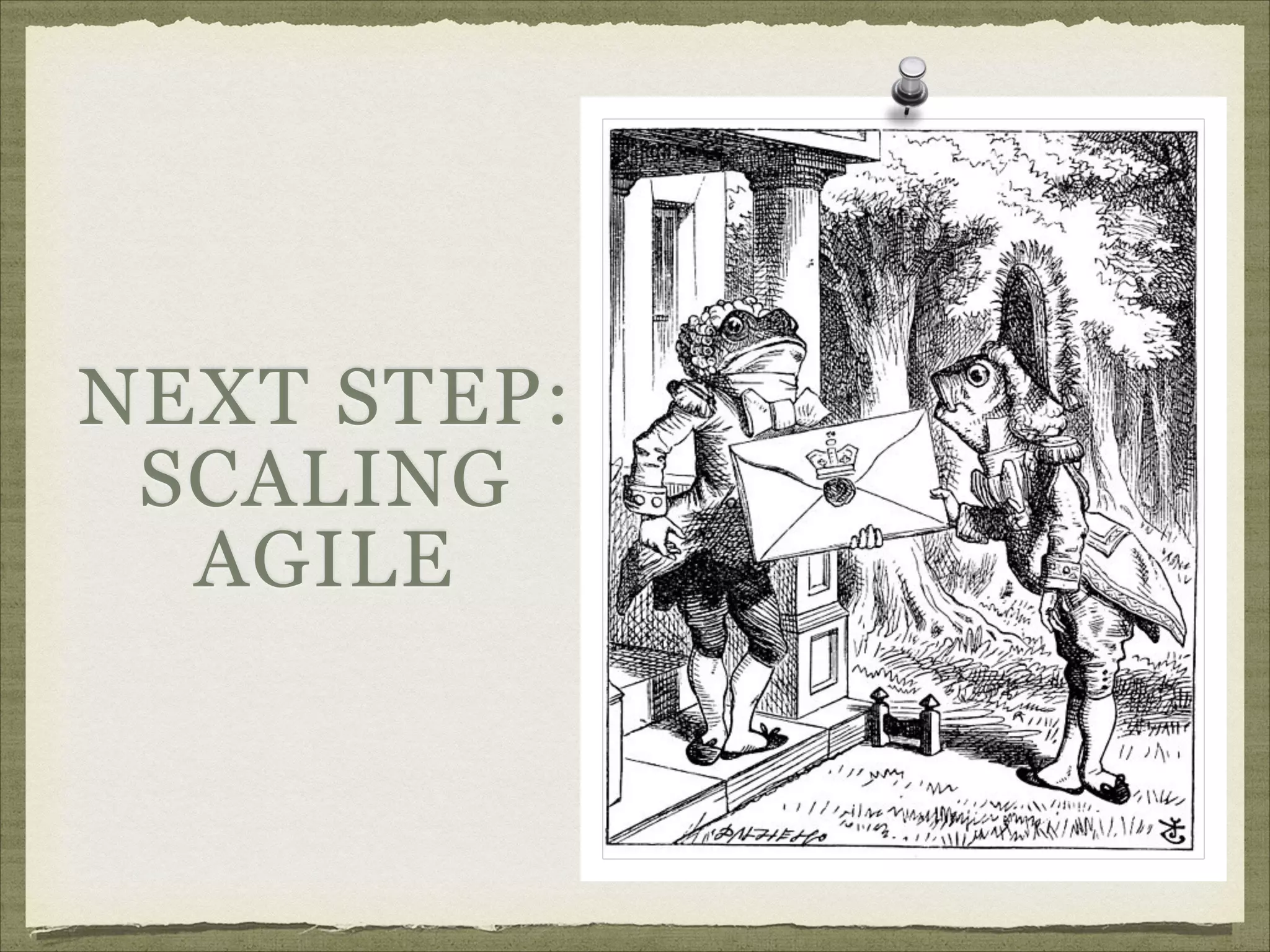 NEXT STEP:
SCALING
AGILE
 