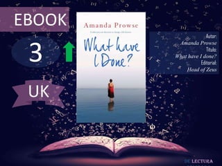 EBOOK
                      Autor:



 3
         Amanda Prowse
                      Título:
        What have I done?
                   Editorial:
            Head of Zeus



 UK


            De lectura
 