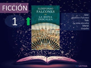 FICCIÓN
                         Autor:



  1
          Ildefonso Falcones
                         Título:
            La reina descalza
                      Editorial:
                     Grijalbo




               De lectura
 