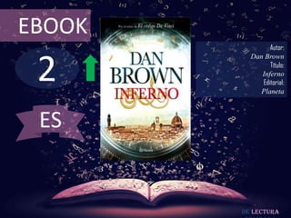 2
EBOOK
Autor:
Dan Brown
Título:
Inferno
Editorial:
Planeta
De lectura
ES
 